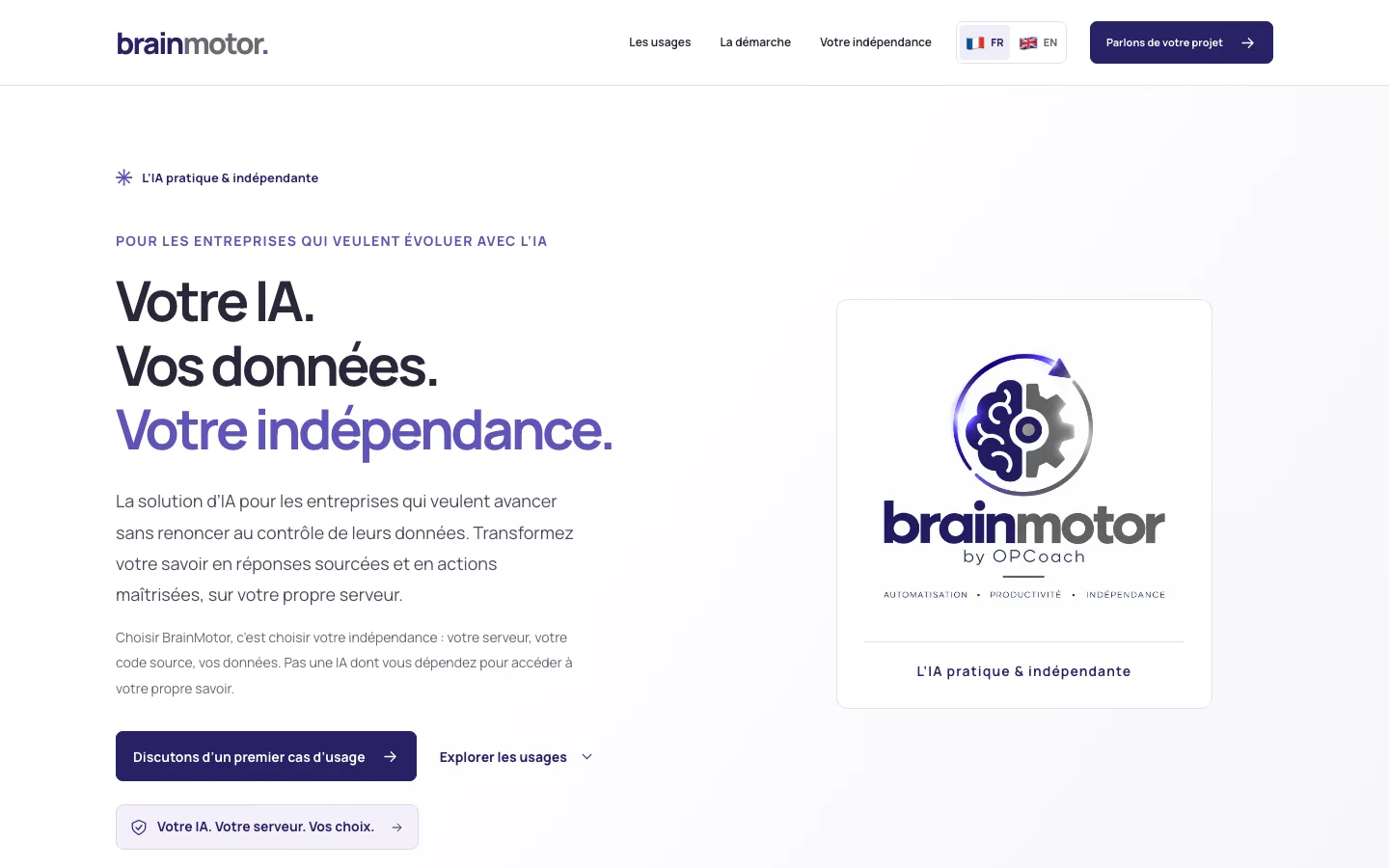 BrainMotor.ai home page